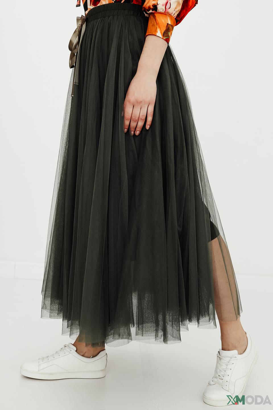 Юбка Apart плиссе тёмно-зелёная