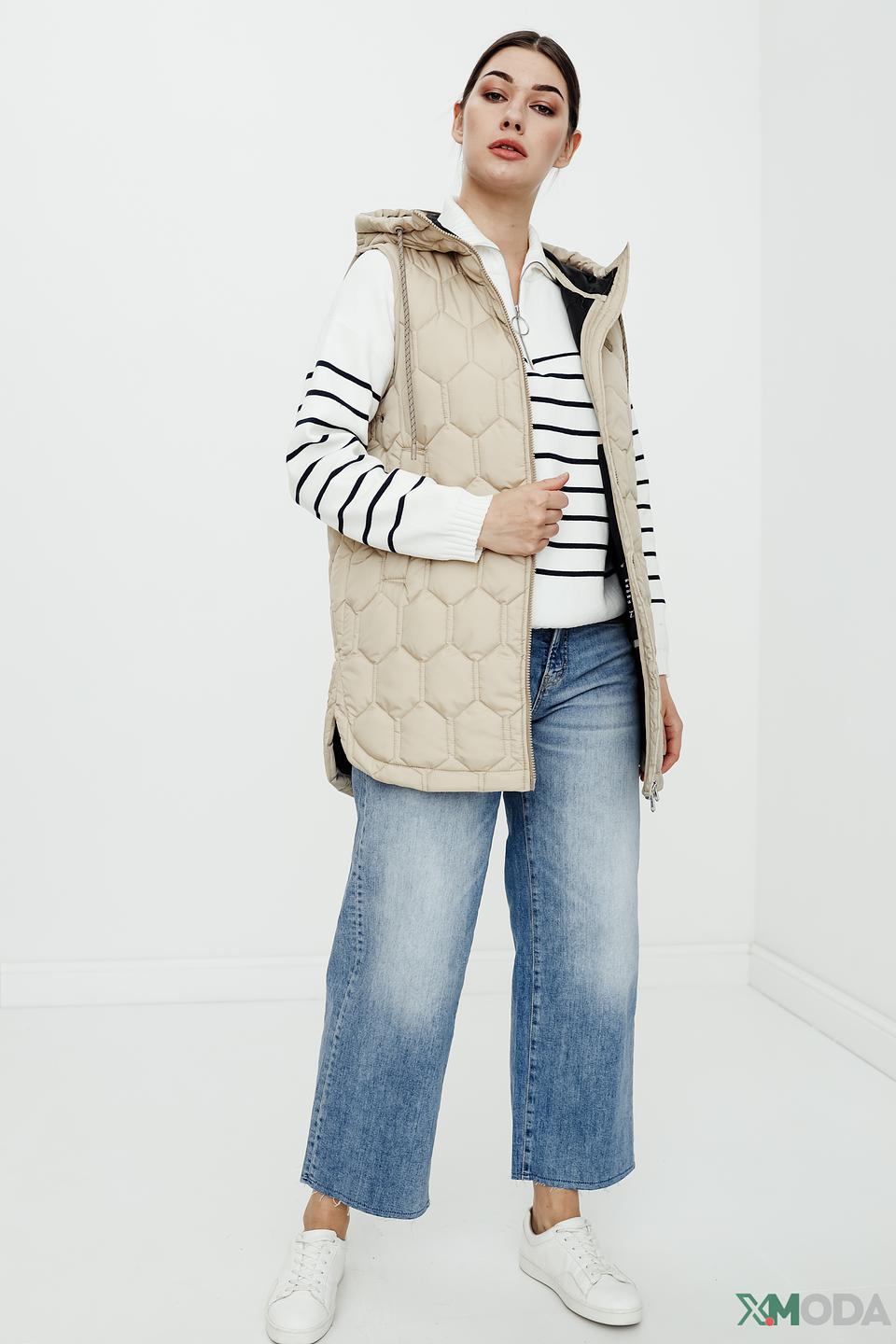 Жилет QS girl стеганый бежевый