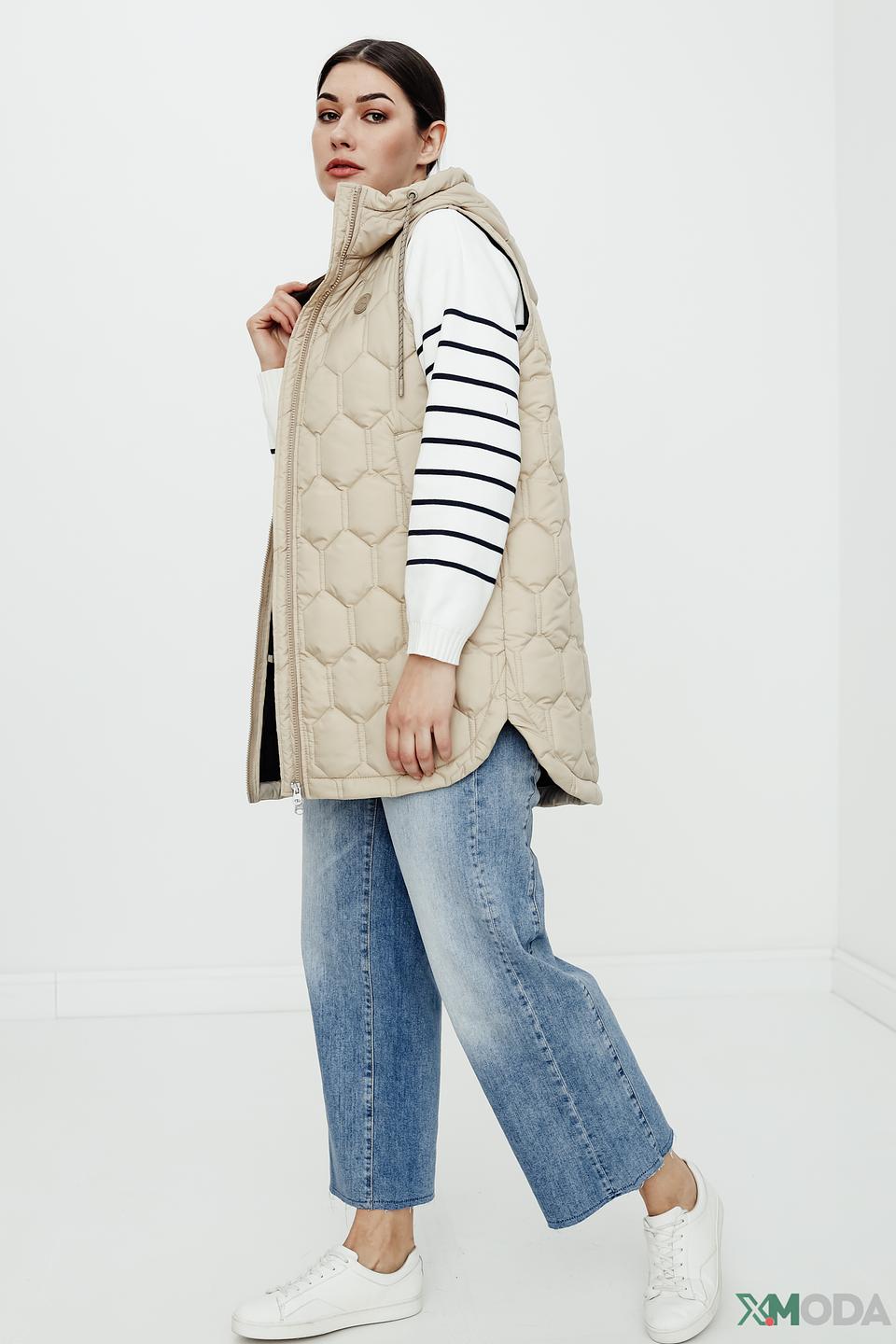 Жилет QS girl стеганый бежевый