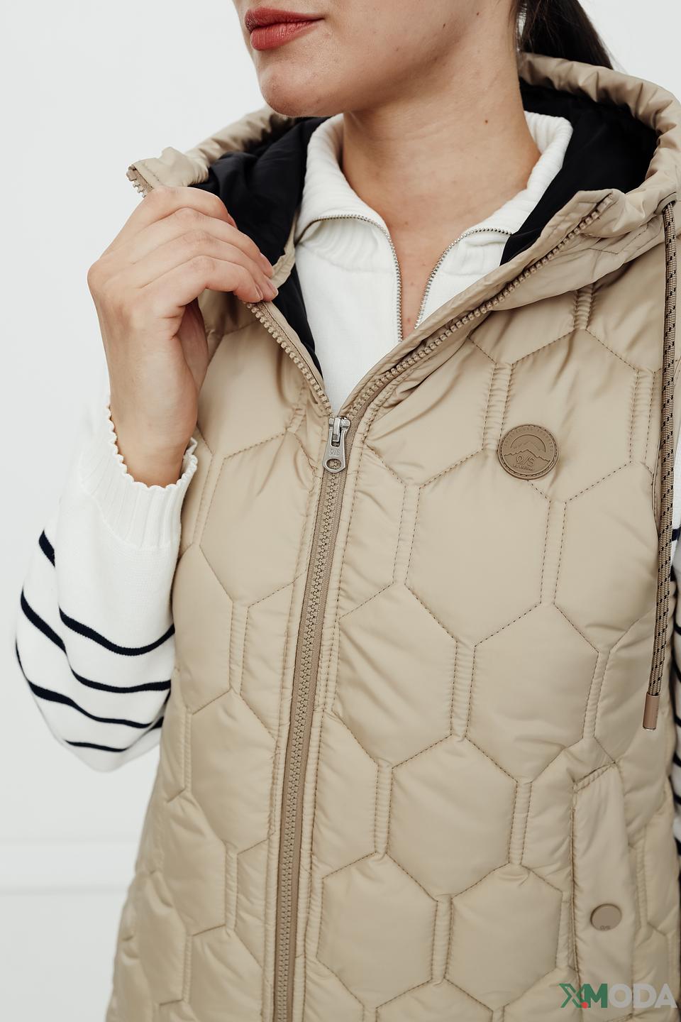 Жилет QS girl стеганый бежевый