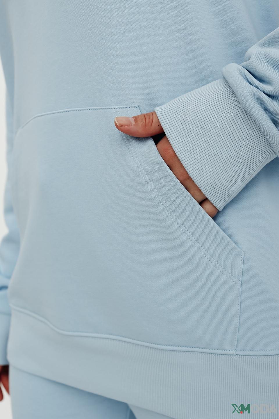 Толстовка Margittes голубая с капюшоном