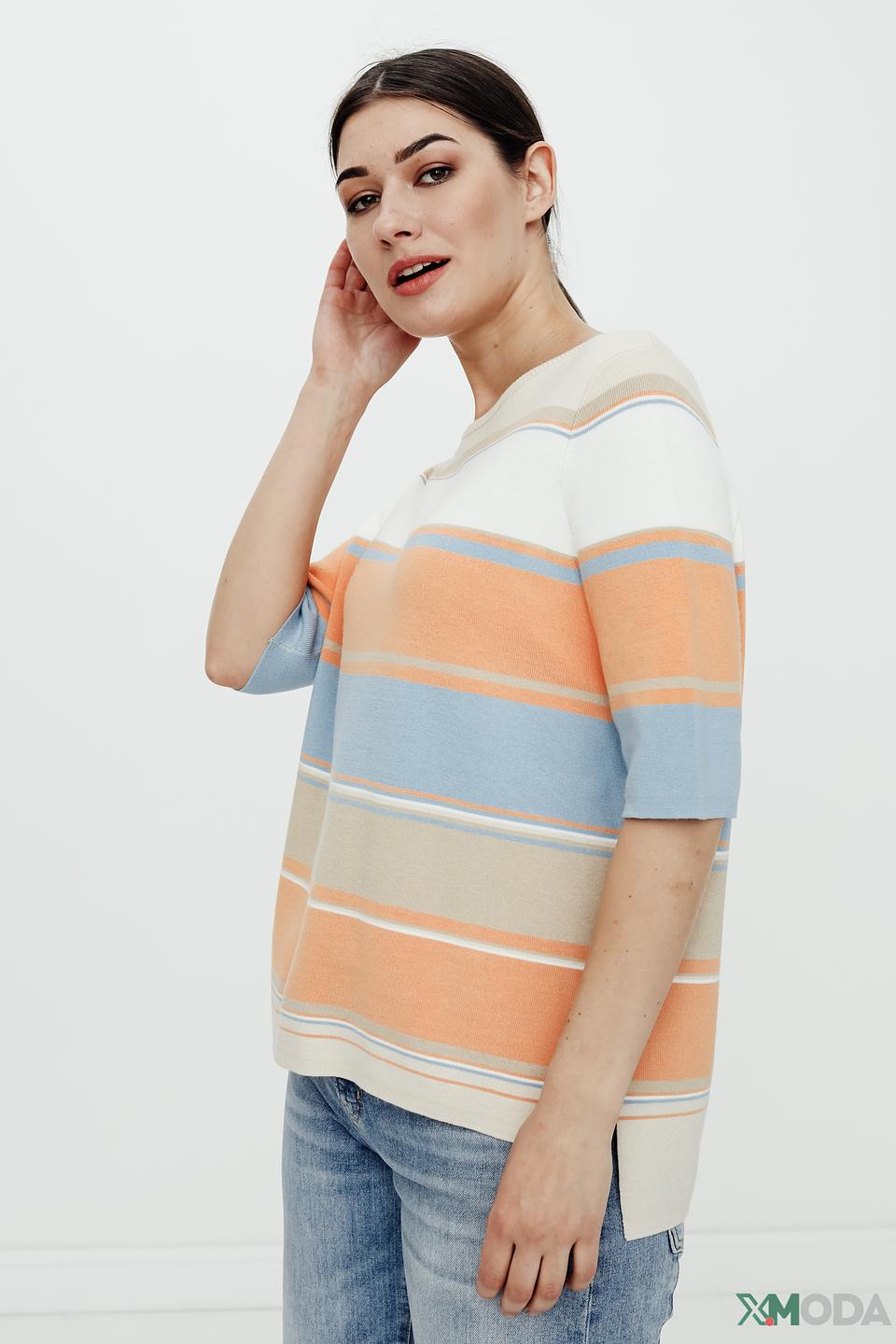 Пуловер Gerry Weber полоска бежевый