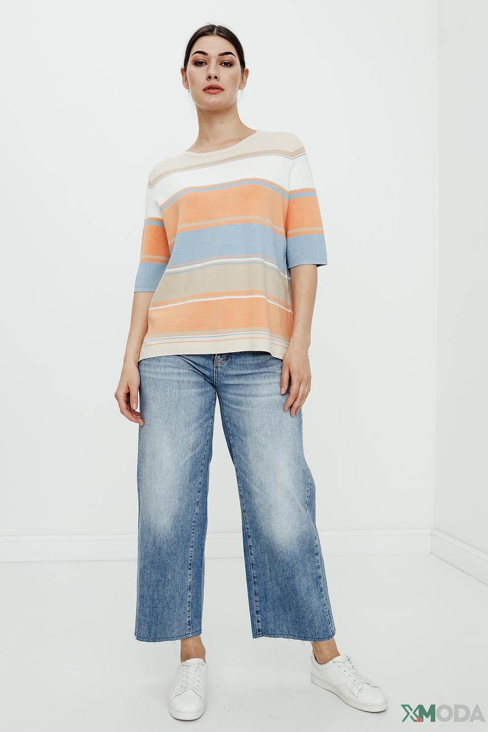 Пуловер Gerry Weber полоска бежевый