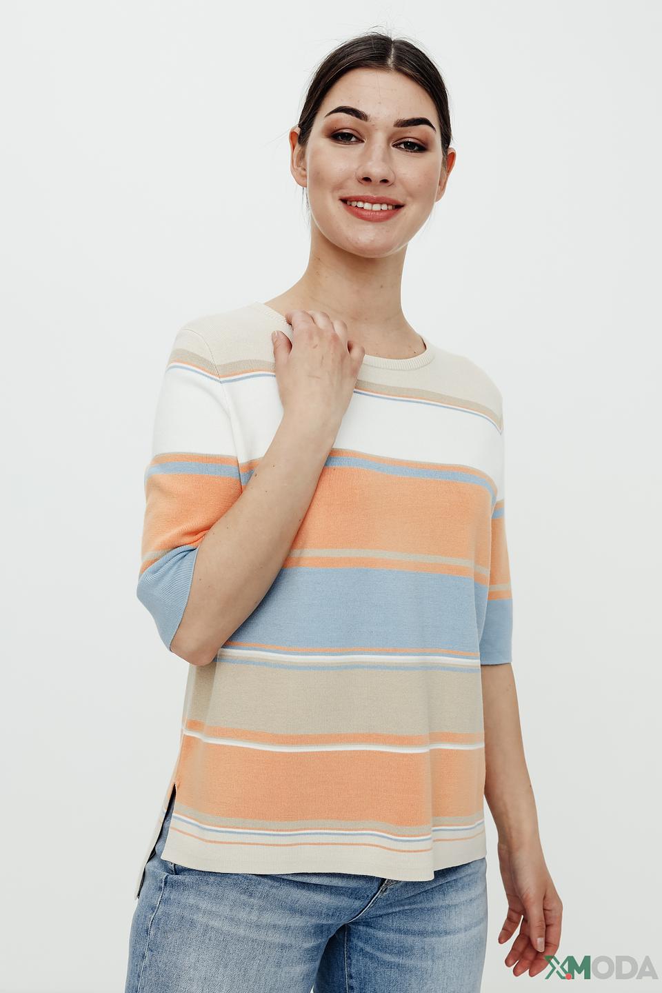 Пуловер Gerry Weber полоска бежевый