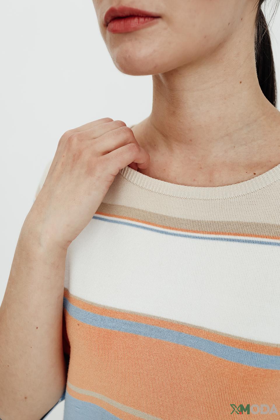 Пуловер Gerry Weber полоска бежевый