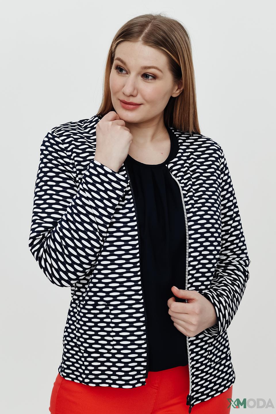 Жакет Frank Walder в чёрно-белую полоску
