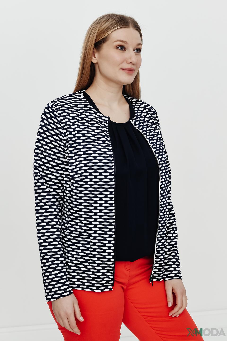 Жакет Frank Walder в чёрно-белую полоску