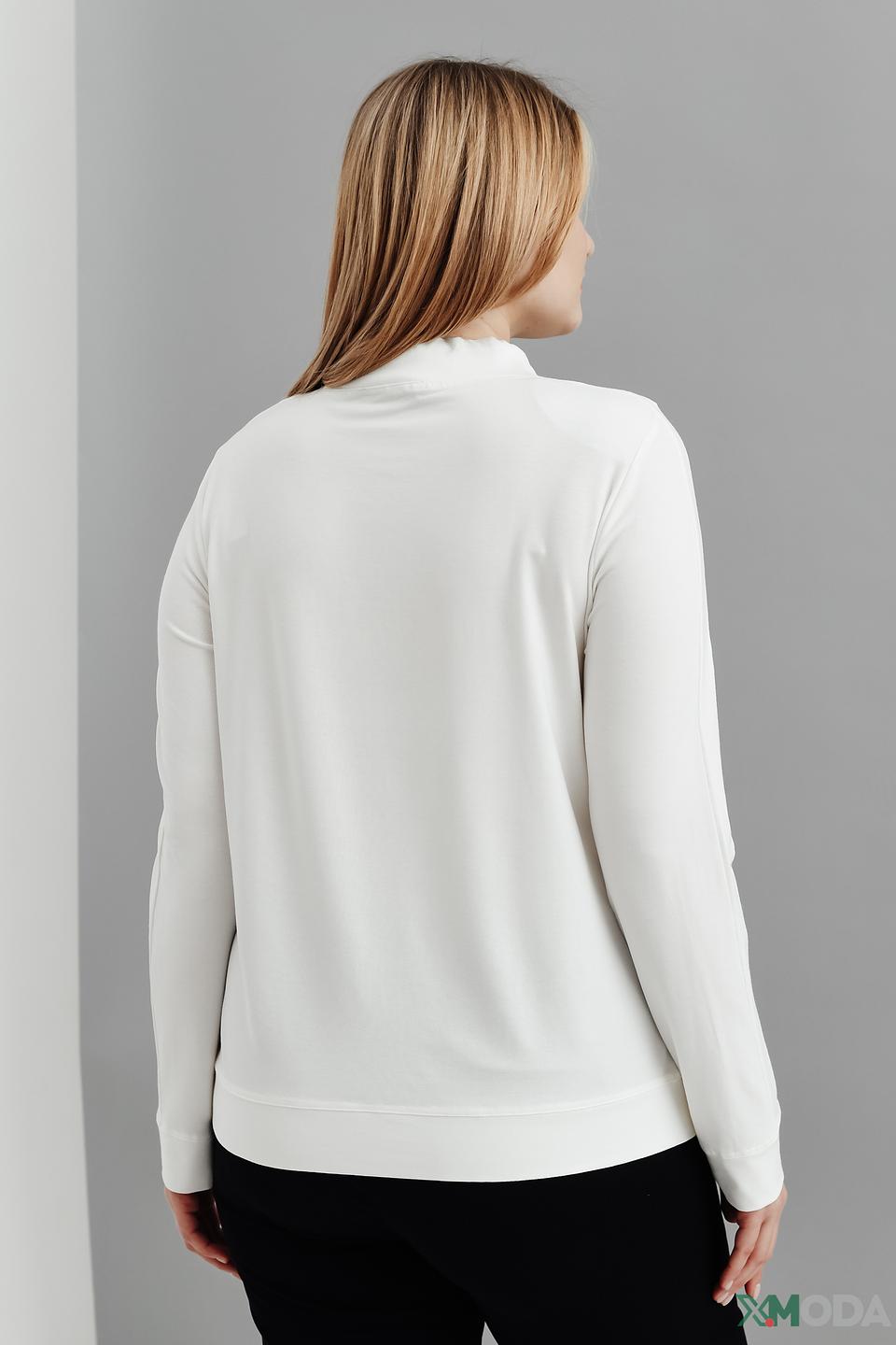 Лонгслив Eugen Klein с узором белый