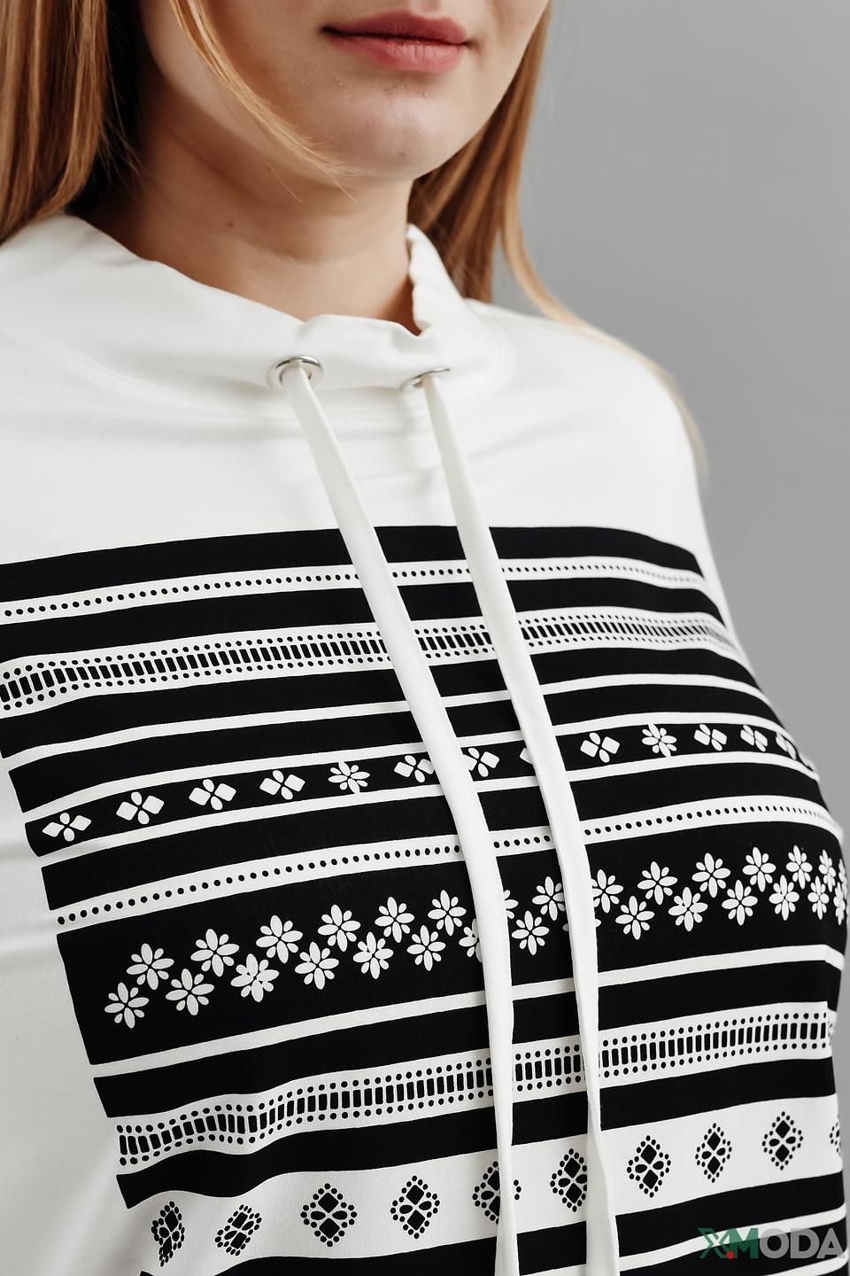 Лонгслив Eugen Klein с узором белый