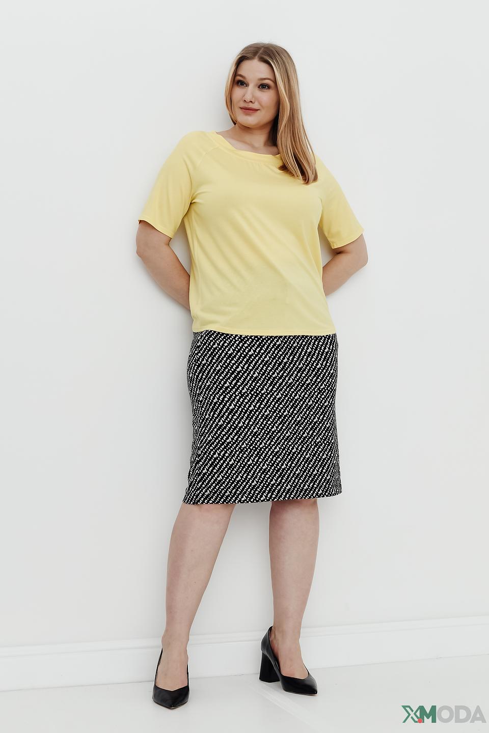 Юбка Frank Walder в чёрно-белый принт