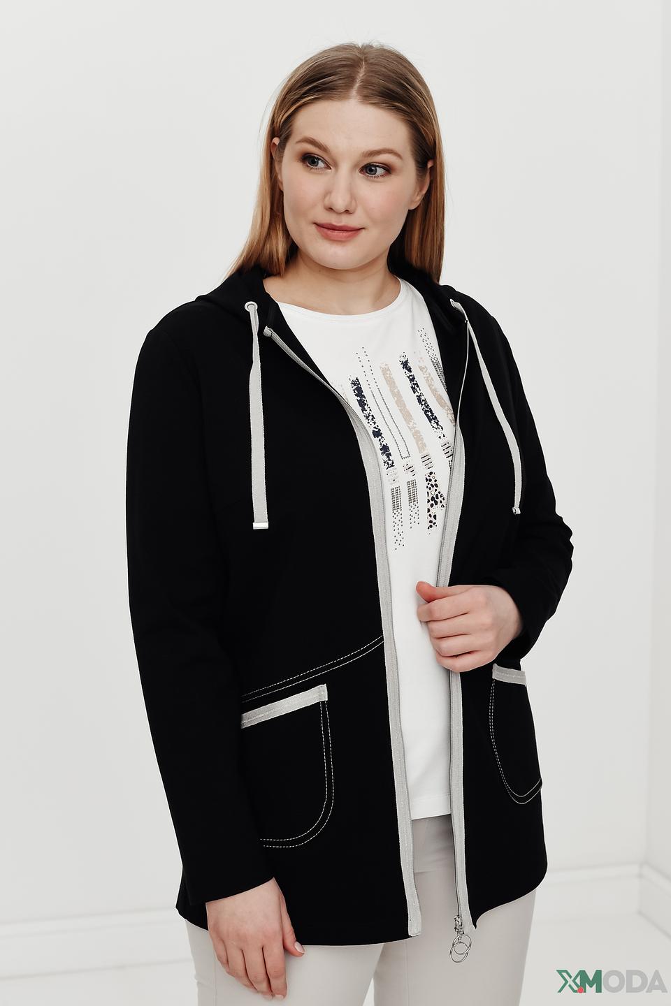 Жакет Frank Walder с капюшоном чёрный