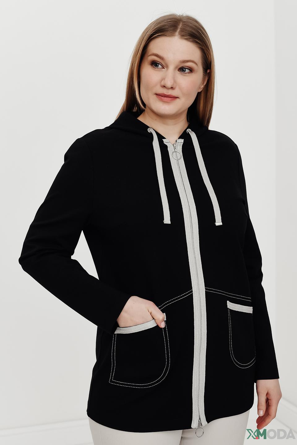 Жакет Frank Walder с капюшоном чёрный