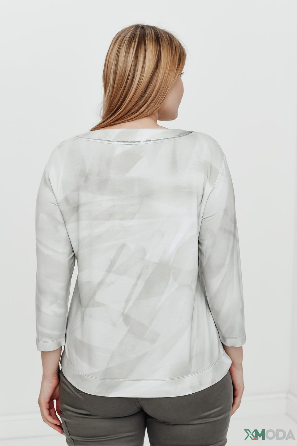 Пуловер Rabe collection с принтом серый