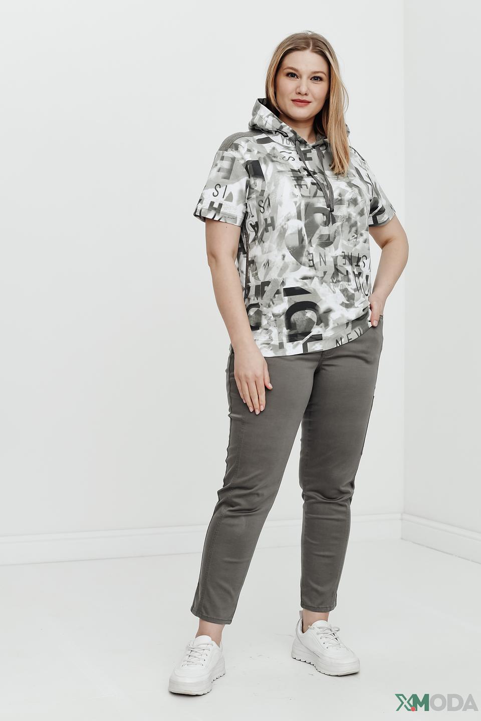 Джемпер Rabe collection с принтом серый