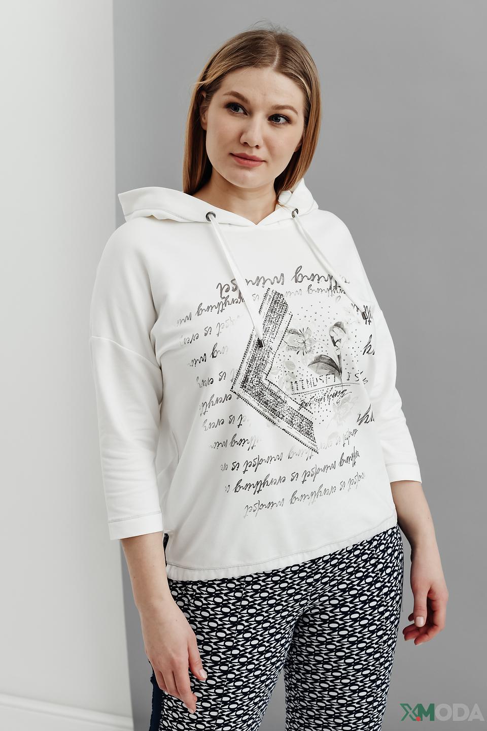 Пуловер Thomas Rabe с принтом белый