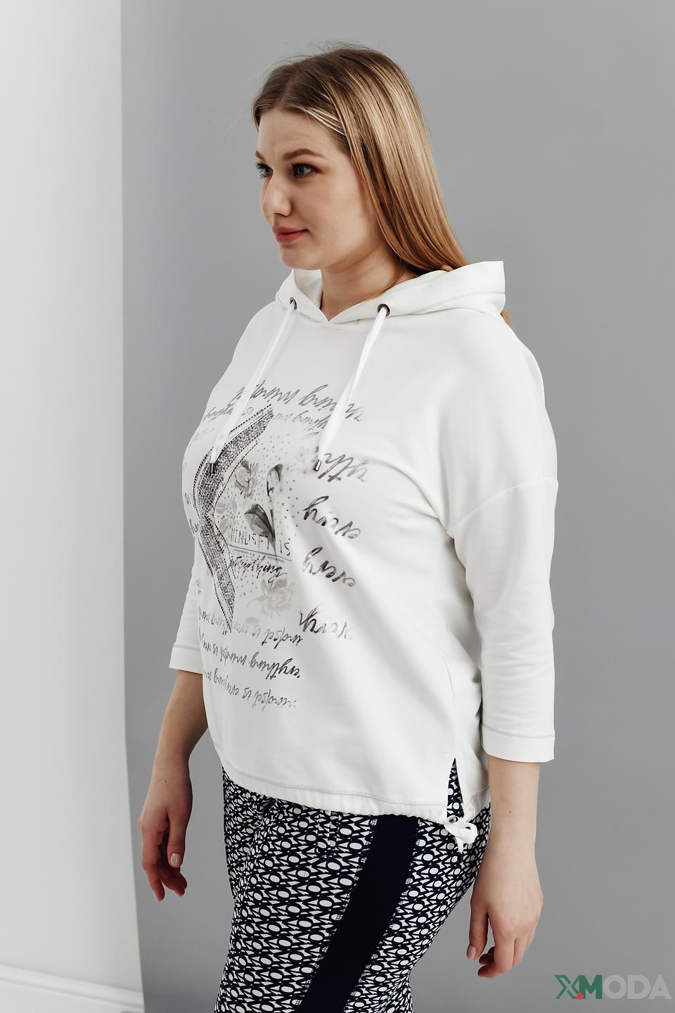 Пуловер Thomas Rabe с принтом белый