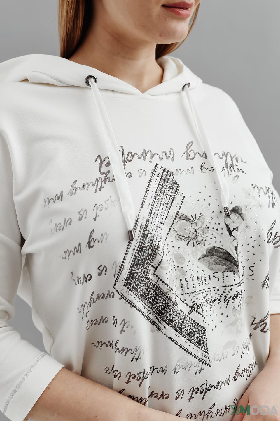 Пуловер Thomas Rabe с принтом белый