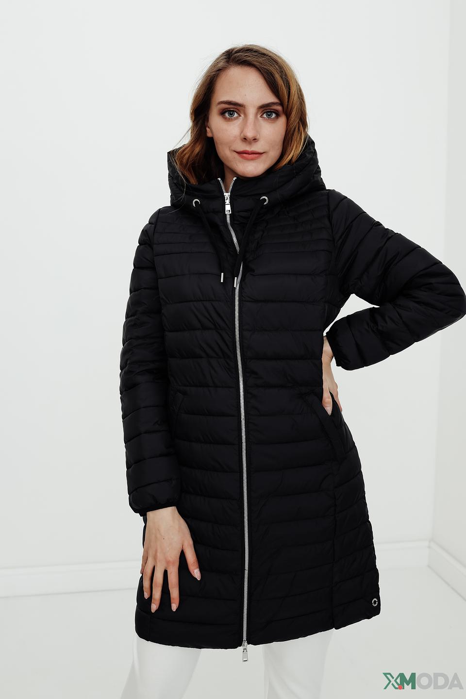 Пальто s.Oliver стеганое чёрное