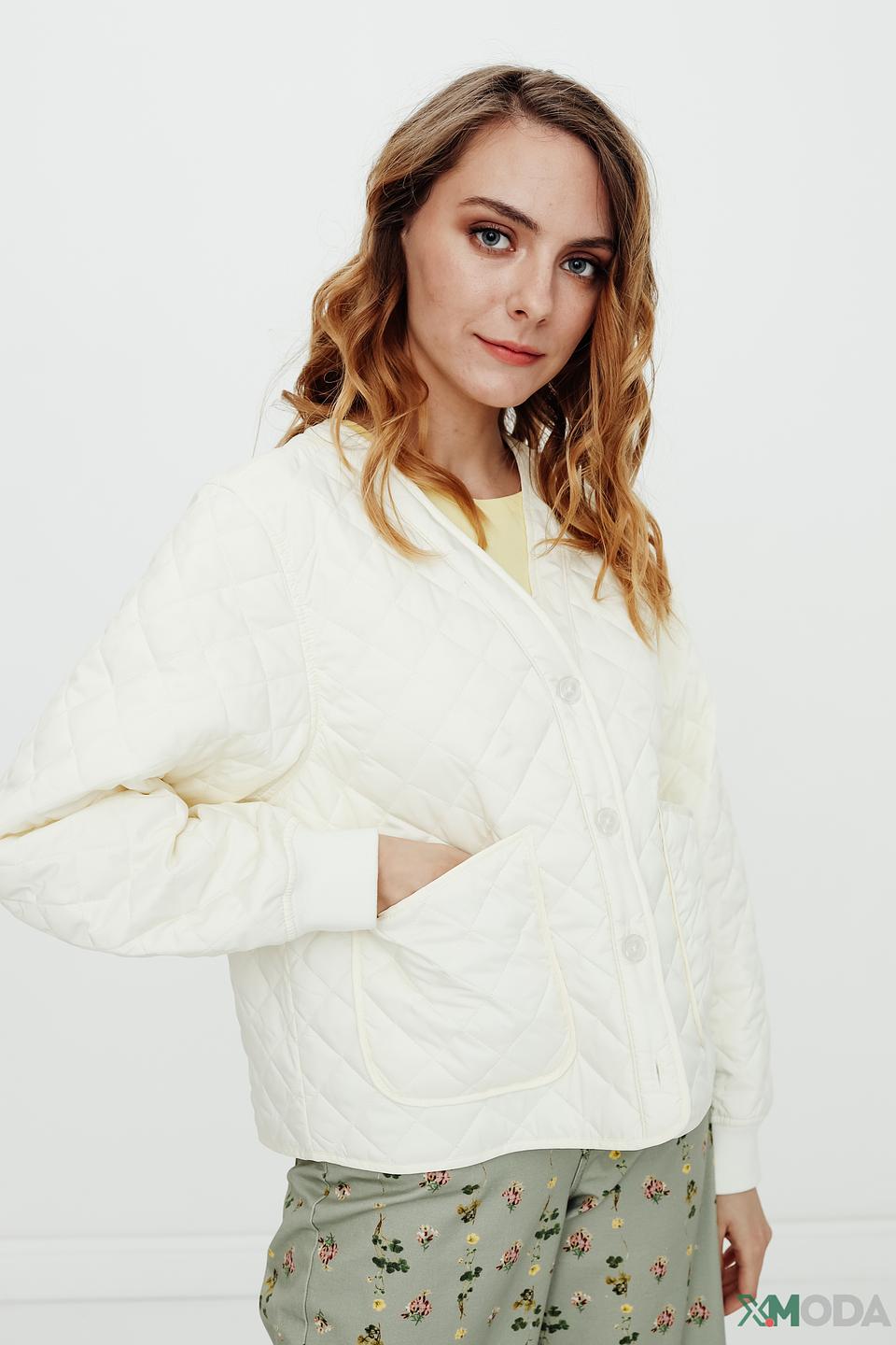 Куртка Rich and Royal стеганая кремовая