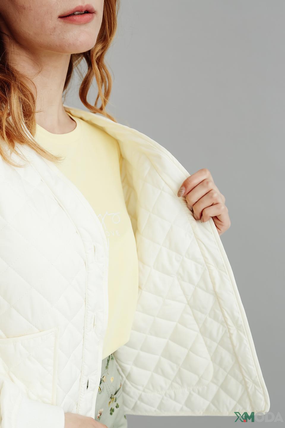 Куртка Rich and Royal стеганая кремовая