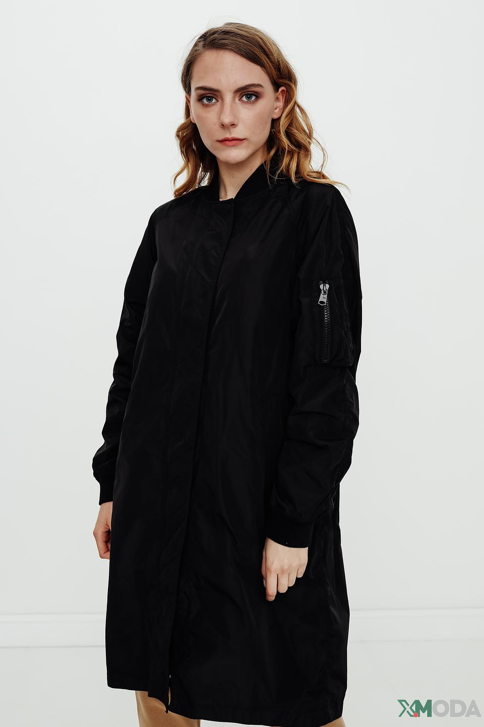 Куртка Beaumont черная длинная на молнии