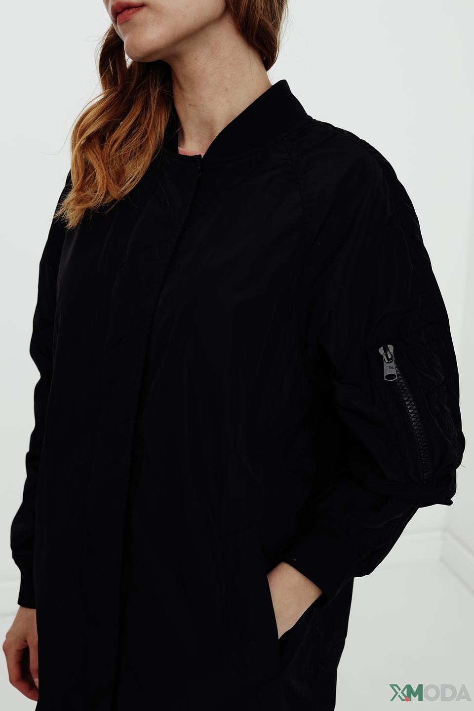 Куртка Beaumont черная длинная на молнии