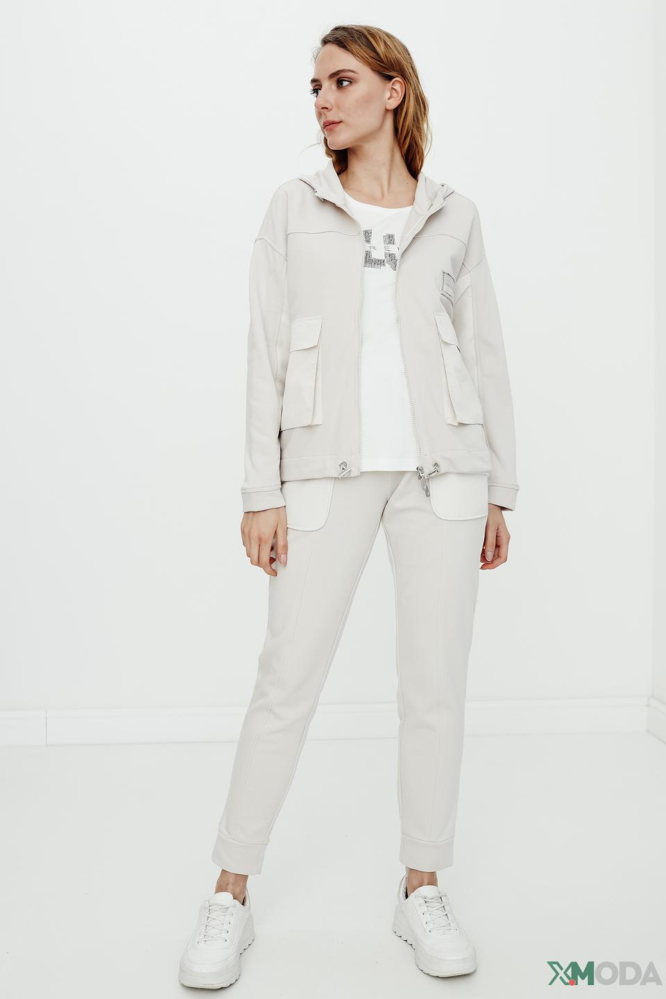 Брюки Monari бежевые с манжетами