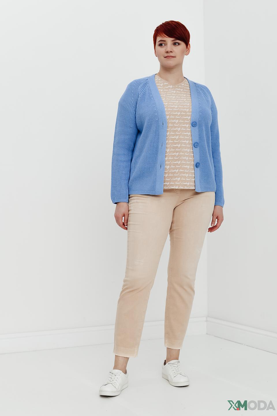 Кардиган Rabe collection голубой с узором