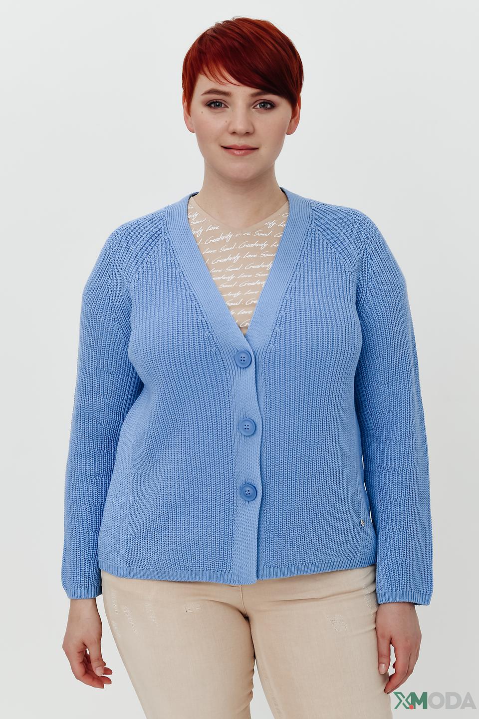 Кардиган Rabe collection голубой с узором