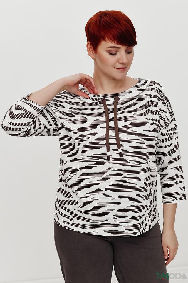 Пуловер Via Appia приталенный "зебра"