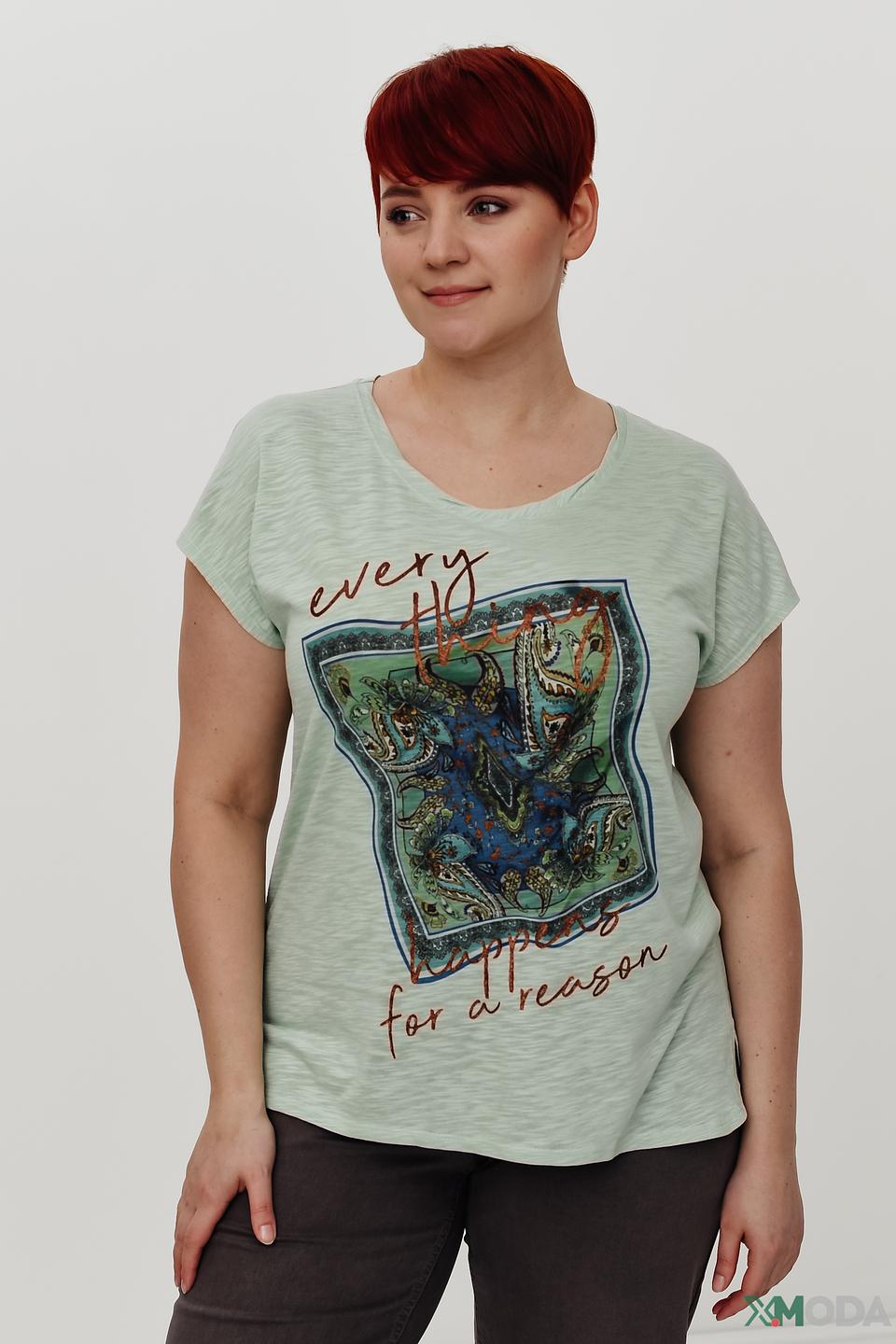 Футболка Via Appia с принтом мятная