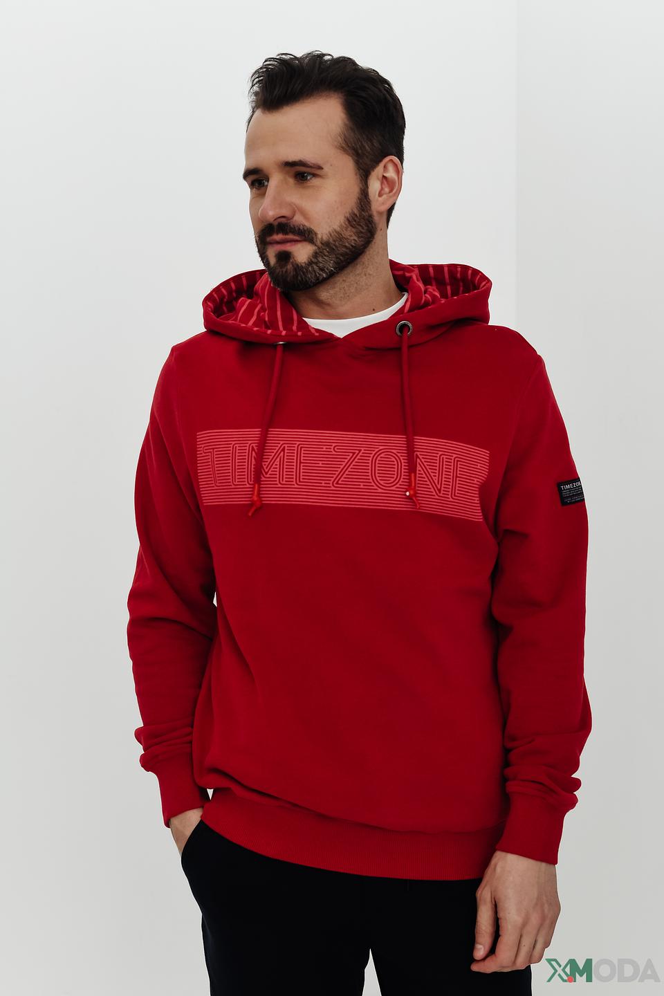 Джемпер Time Zone с логотипом красный