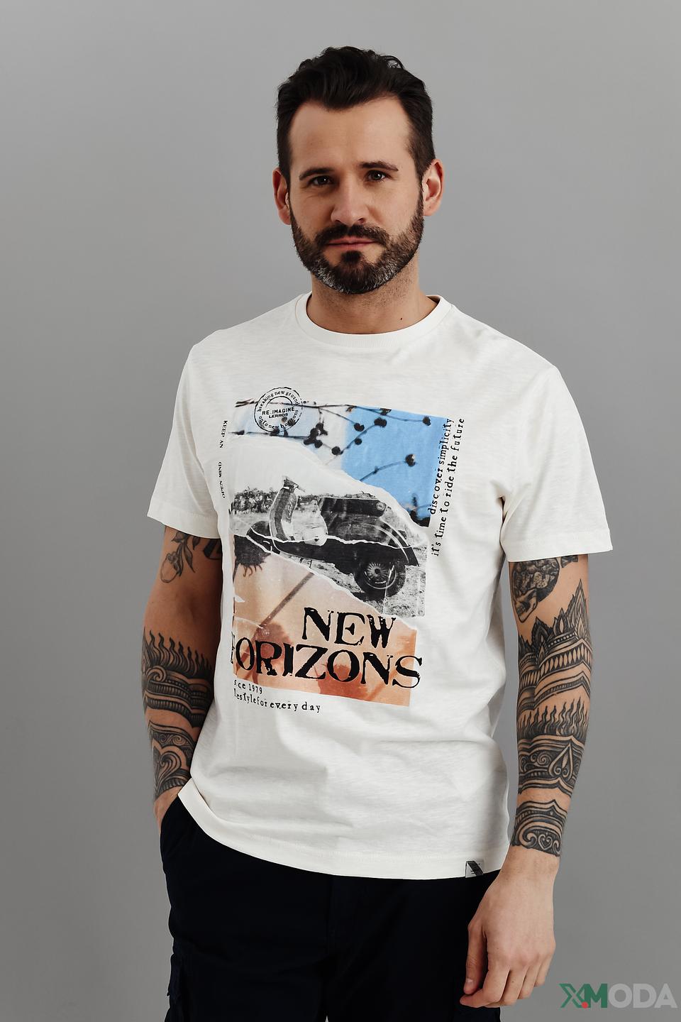 Футболка Lerros с принтом New Horizons