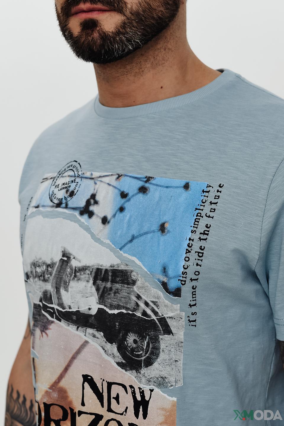 Футболка Lerros с принтом голубой