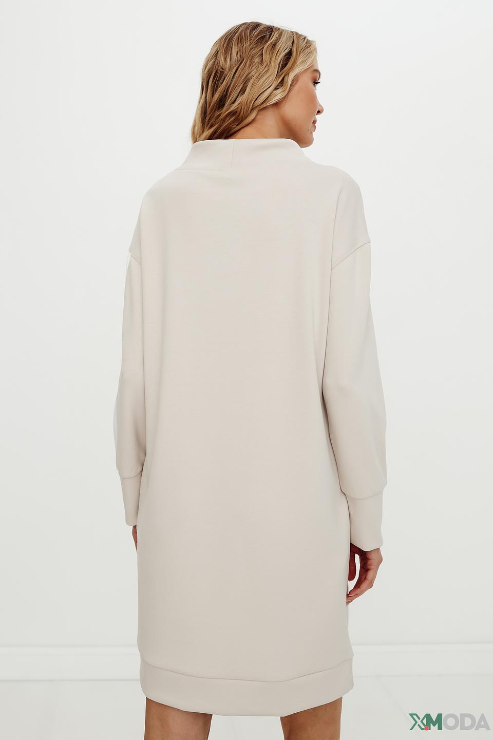 Платье Monari бежевое с надписью