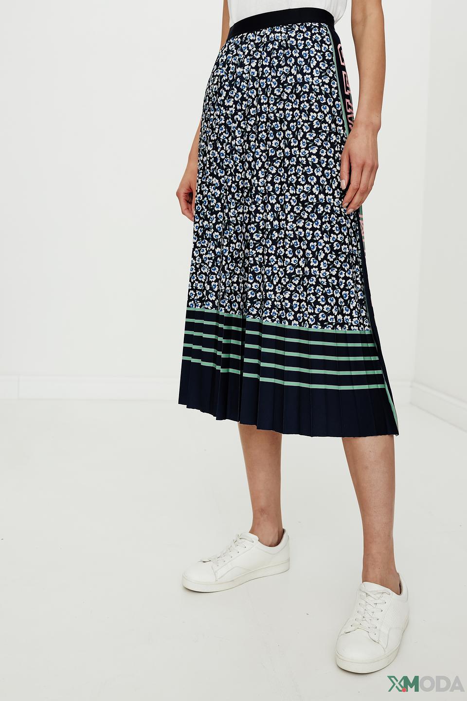 Юбка Oui плиссированная с принтом