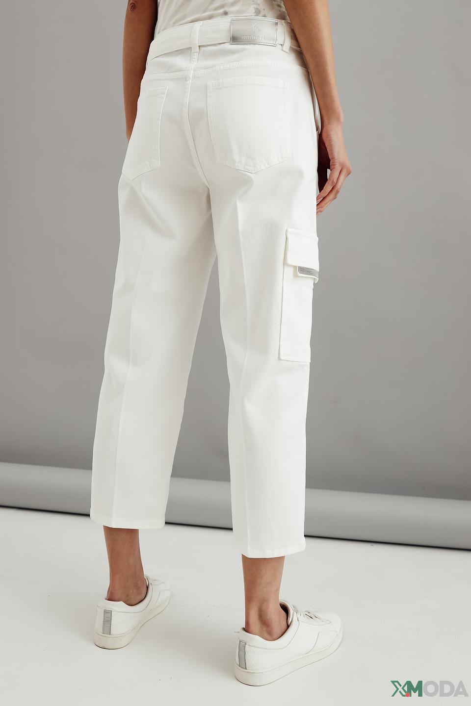 Джинсы Monari с поясом белые