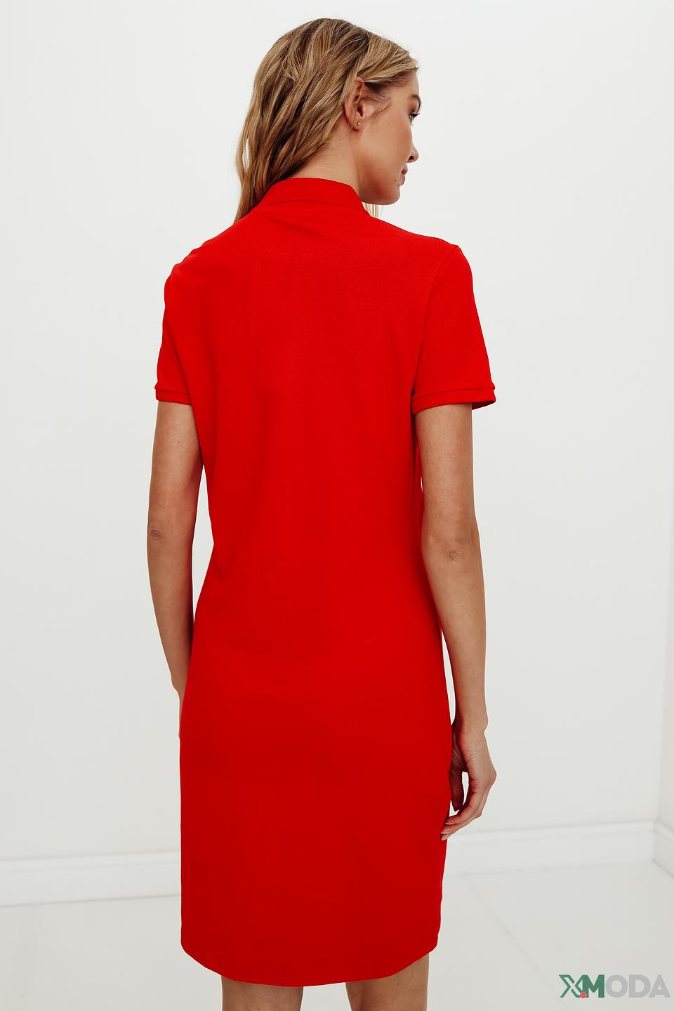Платье Lacoste поло красное
