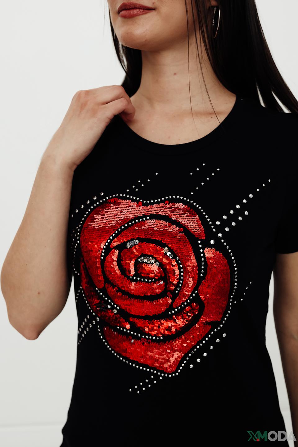 Футболка Pezzo с розой