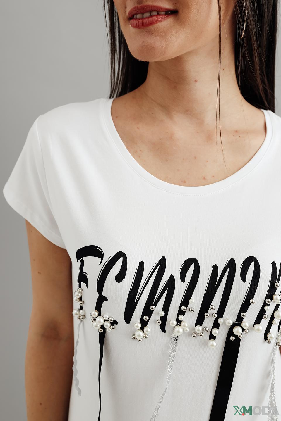 Футболка Pezzo с надписью белая