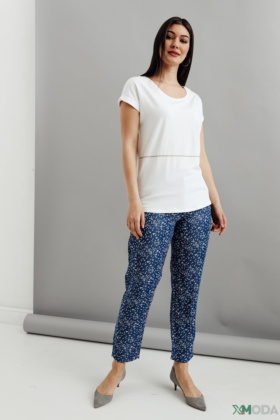 Футболка Pezzo женская белая с отделкой