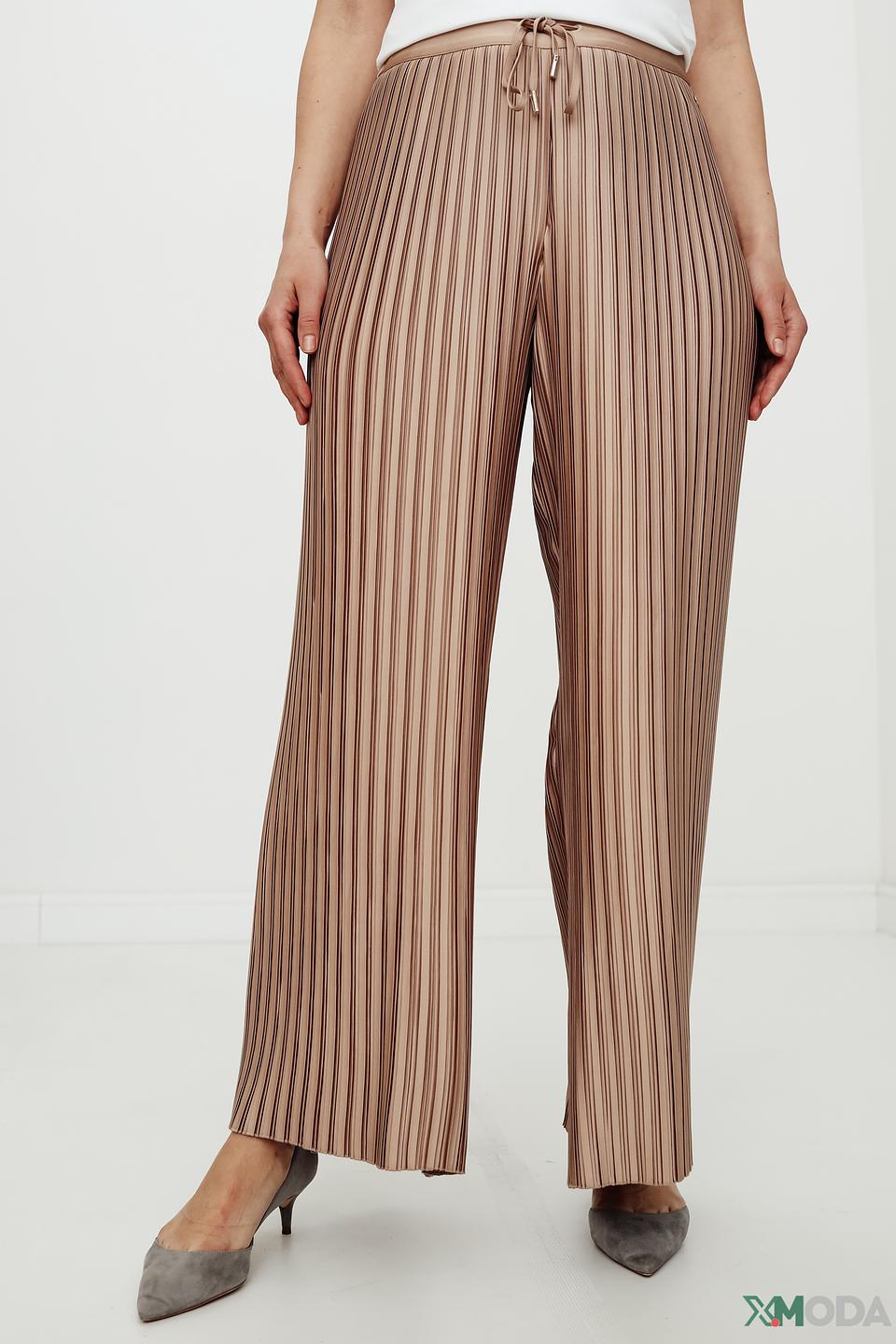 Брюки Mos Mosh в полоску бежевые