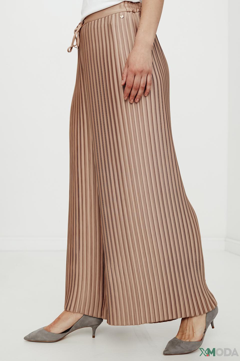 Брюки Mos Mosh в полоску бежевые