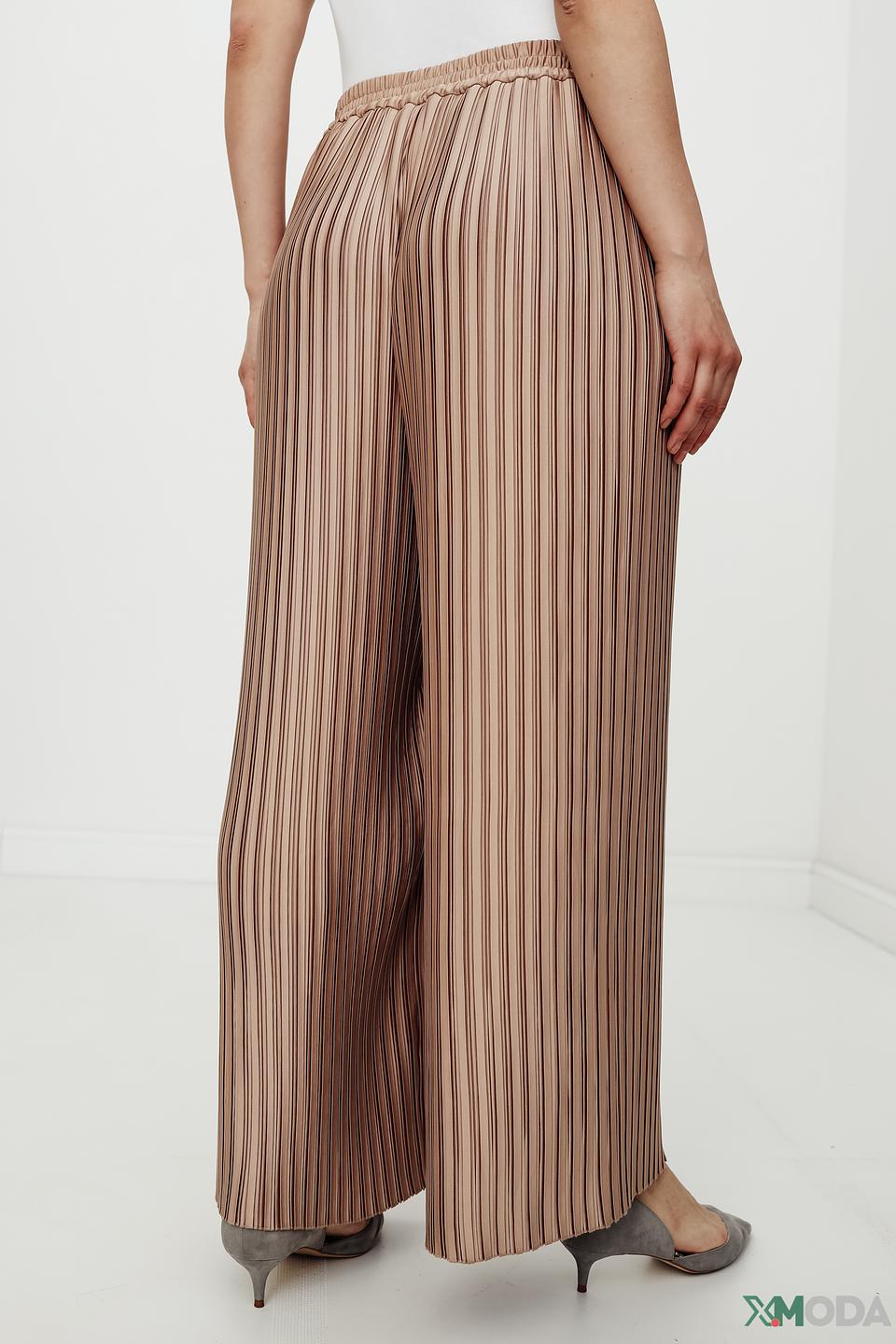 Брюки Mos Mosh в полоску бежевые