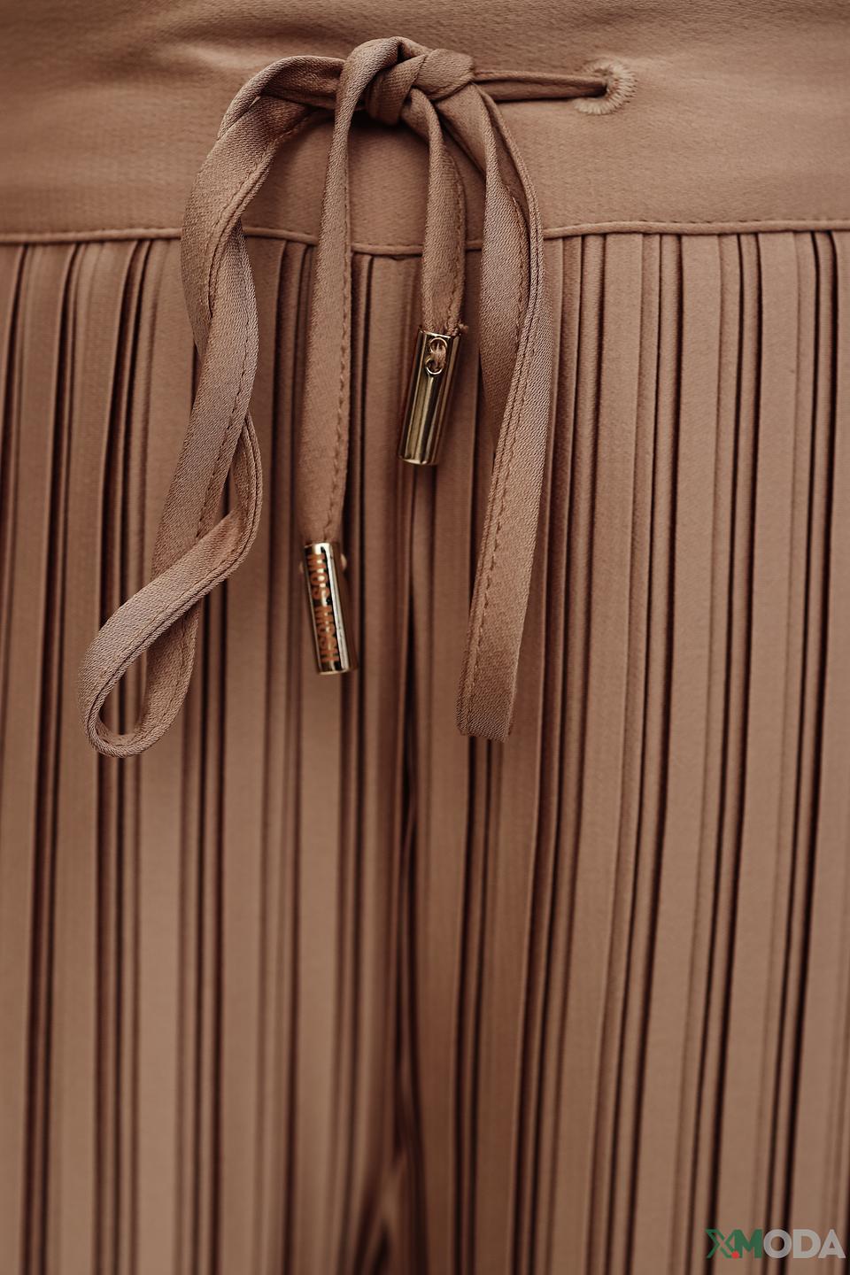 Брюки Mos Mosh в полоску бежевые