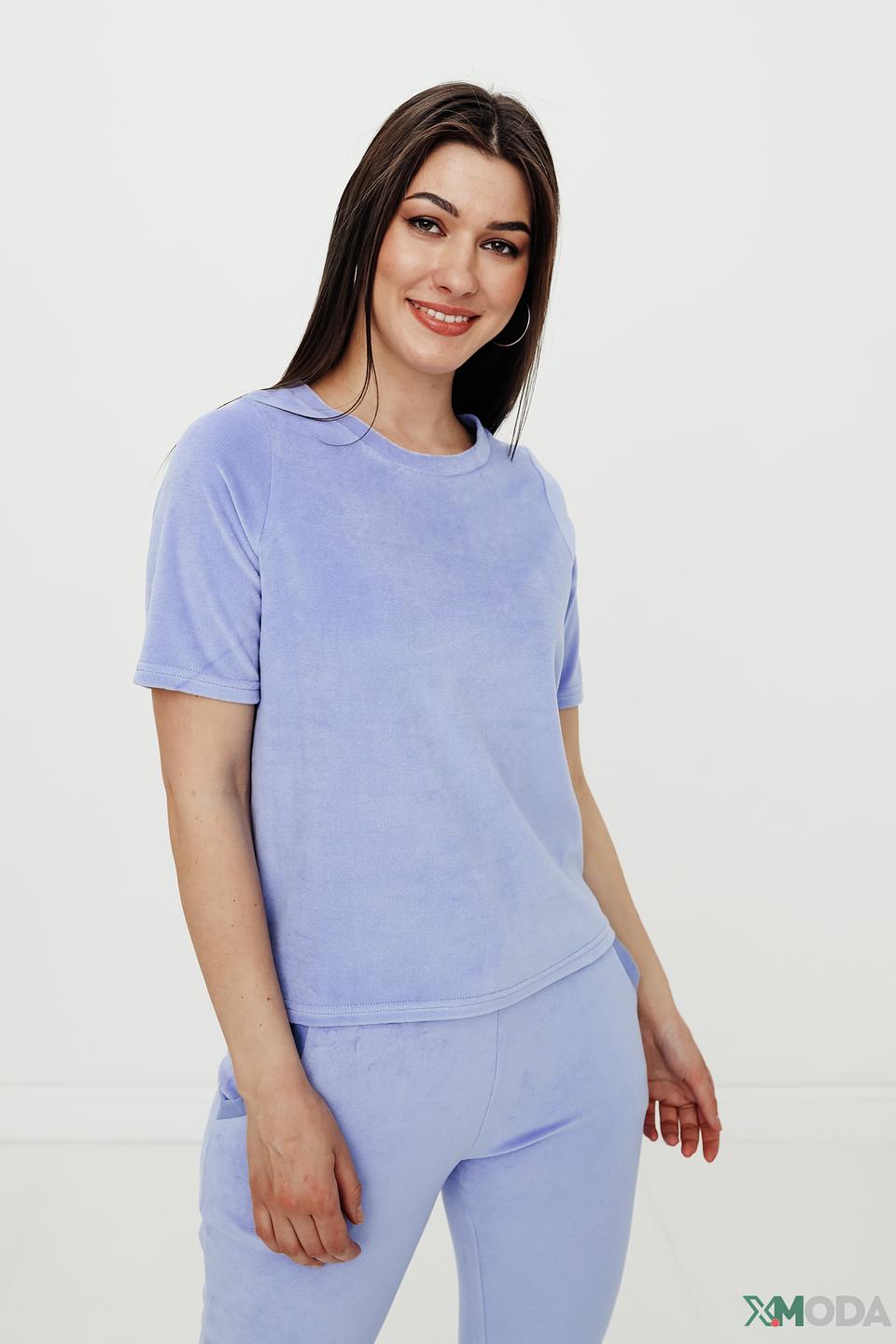 Футболка Pezzo велюровая лавандовая