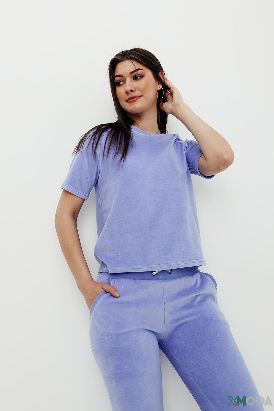 Футболка Pezzo велюровая лавандовая