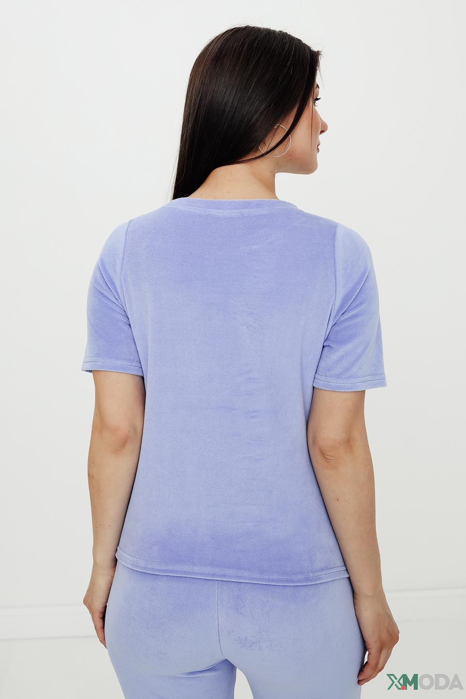 Футболка Pezzo велюровая лавандовая