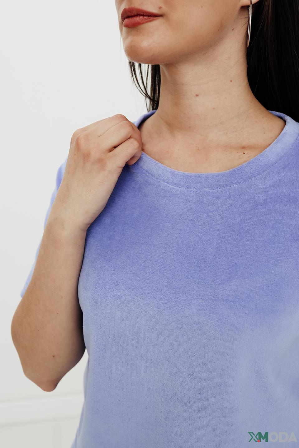 Футболка Pezzo велюровая лавандовая