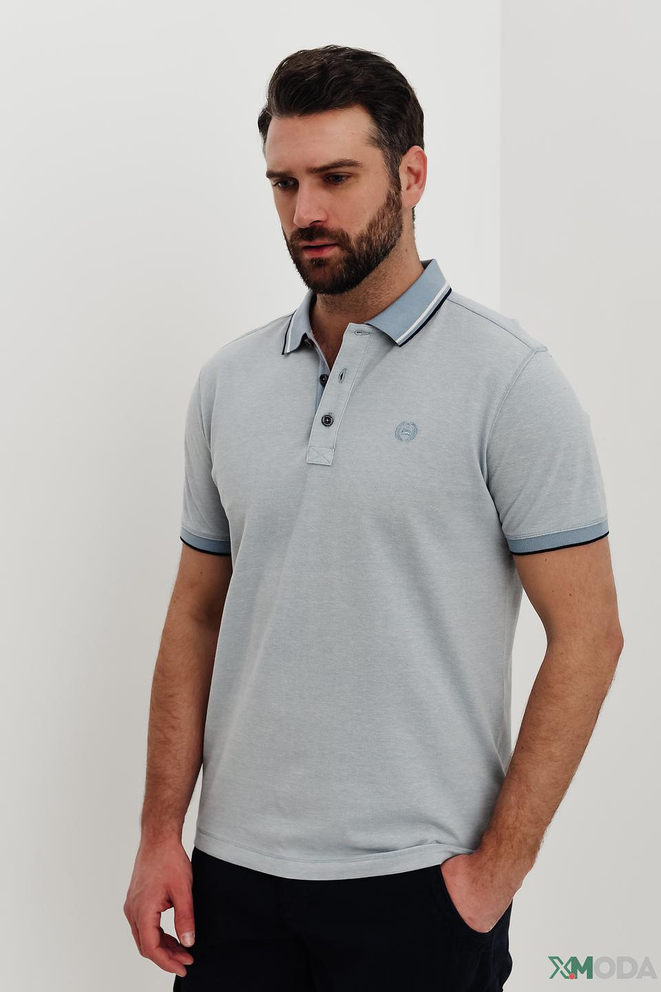 Поло Lerros мужское светло-серый